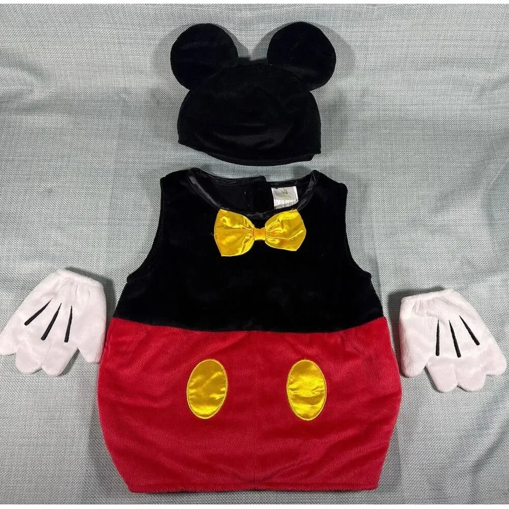 Disney Baby Mickey Mouse Costume sz 12-24 Months Boys Girls Soft Halloween